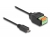 66251 Delock USB 2.0 Kabel Typ Micro-B Stecker zu Terminalblock Adapter mit Drucktaster 15 cm small