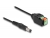 66253 Delock Stejnosměrný kabel, 2,1 x 5,5 mm, ze zástrčky na svorkovnicový adaptér s tlačítkem, 15 cm small