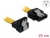 82471  Delock cable SATA 20cm down/straight metal yellow small