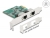 88101 Delock Κάρτα PCI Express x1 προς 2 x RJ45 2,5 Gigabit LAN small