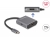 87867 Delock USB Type-C™ Splitter (DP Alt Mode) to 1 x HDMI + 1 x DisplayPort MST with USB Type-C™ PD small
