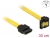 82806 Delock SATA 6 Gb/s Cable straight to downwards angled 30 cm yellow small