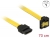 82814 Delock SATA 6 Gb/s Cable straight to downwards angled 70 cm yellow small