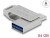 54075 Delock Flash disk USB 5 Gbps, USB-C™ + Typ-A, 64 GB - kovový kryt small
