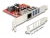 89382 Delock PCI Express x1 Karta na 3 x externí USB 5 Gbps + 1 x externí Gigabit LAN - Low Profile small