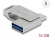 54073 Delock Flash disk USB 5 Gbps, USB-C™ + Typ-A, 16 GB - kovový kryt small