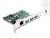 90105 Delock Carte PCI Express x1 vers 3 x USB 5 Gbps Type-A femelle + 1 x Gigabit LAN small
