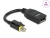 65978 Delock Adaptor mini DisplayPort 1.4 la DisplayPort cu funcție de blocare 8K 60 Hz small