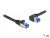 80218 Delock Síťový kabel rozhraní RJ45 Cat.6A, S/FTP, přímý / levý pravoúhlý, 1 m, černý small