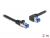 80219 Delock Síťový kabel rozhraní RJ45 Cat.6A, S/FTP, přímý / levý pravoúhlý, 2 m, černý small