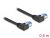 80209 Delock RJ45 Network Cable Cat.6A S/FTP left angled 0.5 m black small