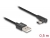 80029 Delock USB 2.0 kábel A-típusú csatlakozódugó - USB Type-C™ csatlakozódugó, ívelt, 0,5 m, fekete small