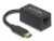 66043 Delock USB Type-C™ Adapter to Gigabit LAN compact black small