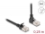 80285 Delock RJ45 Network Cable Cat.6A S/FTP Slim 90° upwards angled / straight 0.25 m black small