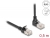80286 Delock RJ45 mrežni kabel Cat.6A S/FTP Slim 90° prema gore zakošen / ravno 0,5 m crni small