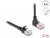 80288 Delock RJ45 Network Cable Cat.6A S/FTP Slim 90° upwards angled / straight 2 m black small