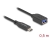 60568 Delock USB 10 Gbps Kabel USB Type-C™ Stecker zu Typ-A Buchse 50 cm koaxial  small
