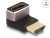 60085 Delock HDMI Adapter male to female 90° downwards angled 8K 60 Hz grey metal small