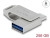 54008 Delock Flash disk USB 5 Gbps, USB-C™ + Typ-A, 256 GB - kovový kryt small