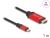 80095 Delock USB Type-C™ to HDMI Cable (DP Alt Mode) 8K 60 Hz with HDR function 1 m red small