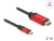 80096 Delock USB Type-C™ to HDMI Cable (DP Alt Mode) 8K 60 Hz with HDR function 2 m red small