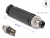 60530 Delock M8 Connector A-coded 4 pin male for mounting with screw connection small