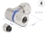 60542 Delock M12 Connector A-coded 3 pin female for mounting with screw connection 90° angled metal small