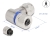 60565 Delock M12 Connector A-coded 4 pin female for mounting with screw connection 90° angled metal small
