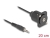 88150 Delock Cable Tipo-D 3,5 mm 3 pines Conector estéreo macho a hembra negro 20 cm small