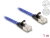 80383 Delock RJ45 Flachband Netzwerkkabel mit Geflechtmantel Cat.6A U/FTP 1 m blau small