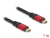 80090 Delock USB 5 Gbps Cable USB Type-C™ male to male PD 3.0 100 W E-Marker 1 m red metal small