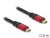 80652 Delock Kabel USB 20 Gbps USB Type-C™ męski na męski PD 3.0 100 W E-Marker 0,8 m czerwony metalowy small