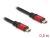 80651 Delock USB 20 Gbps Cable USB Type-C™ male to male PD 3.0 100 W E-Marker 0.5 m red metal small