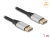 80633 Delock DisplayPort kabel 16K 60 Hz 1 m silver metall small
