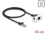 87110 Delock Síťový prodlužovací kabel pro Modul Easy 45 S/FTP ze zástrčkového konektoru RJ45 na zásuvkový konektor RJ45, Cat.6A, délka 50 cm, černý small