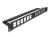67042 Delock 19″ Keystone Patch Panel 24 port angled with strain relief black small