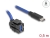 88156 Delock Keystone modul, USB 5 Gbps A-csatlakozóhüvely – USB Type-C™ típusú apa, kábellel small
