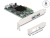 90282 Delock PCI Express x4 kártya - 2 x külső USB 5 Gbps A-típusú és 2 x belső USB 5 Gbps A-típusú kettős csatorna - alacsony profilú formatényező small