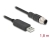 64257 Delock M12 Serial Connection Cable with FTDI chipset, USB 2.0 Type-A male to M12 RS-232 male A-coded 8 pin 1.8 m black small