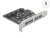 90509 Delock Placă PCI Express x1 la 4 x USB Tip-A extern SuperSpeed USB (USB 3.2 Gen 1) small