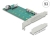89047 Delock PCI Express x4-kártya - 1 x M.2 aljzat B nyílással + 1 x NVMe M.2 aljzattal, M nyílással - alacsony profilú formatényező small