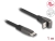 80751 Delock USB 2.0 Flachbandkabel USB Type-C™ Stecker zu USB Type-C™ Stecker gewinkelt PD 3.0 60 W 1 m schwarz  small