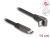 80750 Delock USB 2.0 platt bandkabel USB Type-C™ hane till USB Type-C™ hane vinklad PD 3.0 60 W 14 cm svart small