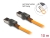 80418 Delock RJ45 Network Cable with USB Type-C™ port finder function Self Tracing Cat.6A S/FTP 10 m orange small