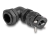 60593 Delock Garnitură de etanșare a unui cablu cu reducere a uzurii unghiulară și protecție la îndoire 90° PG11, negru small
