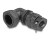 60599 Delock Tuleja kablowa z zabezpieczeniem przeciw naprężeniom zagięta i wygięć, tuleja kablowa 90° PG21 czarna small