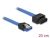 84971 Delock Cablu prelungitor SATA 6 Gb/s mamă, drept > SATA tată, drept, 20 cm, albastru, tip blocare small