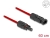 60674 Delock Solární plochý kabel DL4, průřezu, ze zástrčky na zásuvku, 60 cm, červený small