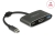 62991 Delock Adaptér USB Type-C™ samec > HDMI samice (DP Alt Mód) 4K 30 Hz + USB Typ-A + USB Type-C™ PD small