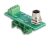 60658 Delock M12 Transfer Module Adapter 4 pin A-coded female to 5 pin terminal block for DIN rail small